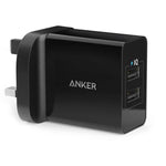 Anker 24W 2-Port USB Charger UK Black with Offline Pack