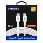 60W TYPE C  TO TYPE C BRAIDEDE CABLE 1.5M