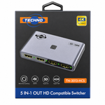 TECHNO 5 in 1 Out HD Compatible Switcher 4K