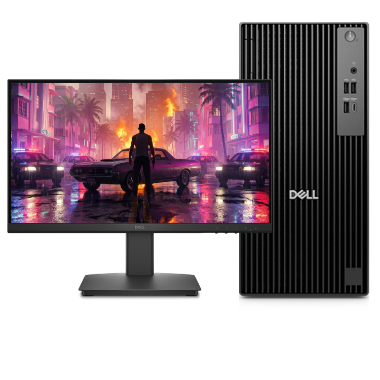 Dell Pro QCT 1250 Tower Desktop with Monitor