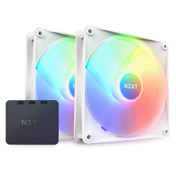 NZXT F140 RGB Core RGB Fans with RGB Controller – White