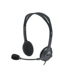 Logitech H111 Stereo Headset with boom microphone, black – image 1