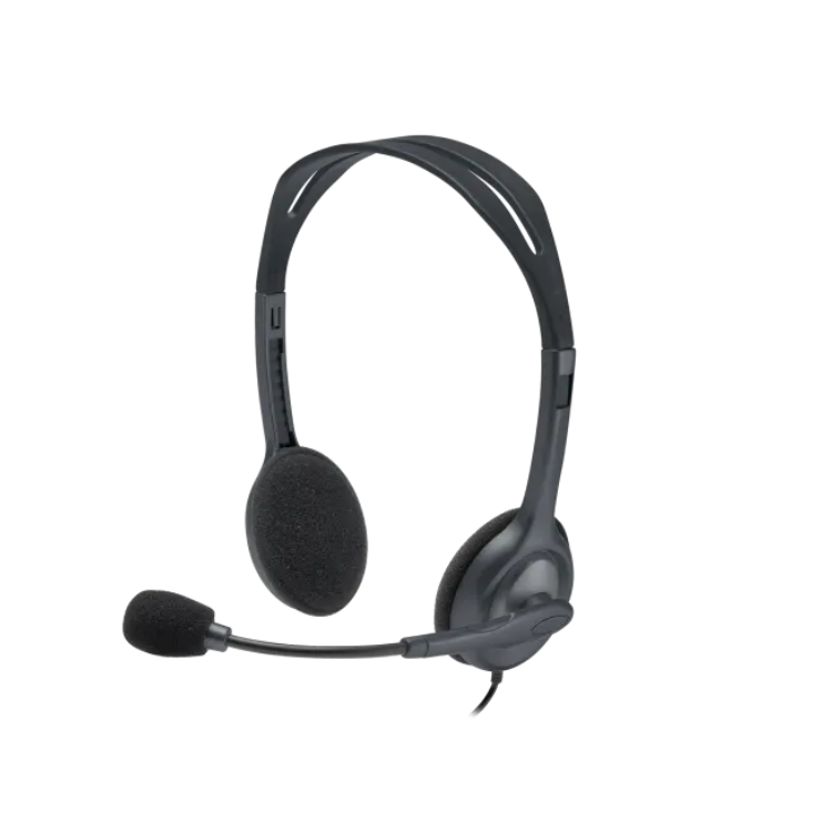 Logitech H111 Stereo Headset with boom microphone, black – image 1