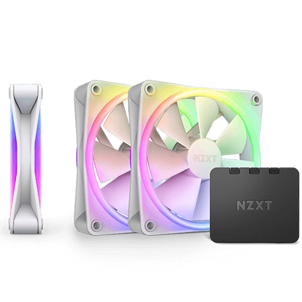 NZXT F120 RGB Duo Triple Pack Fans with RGB Controller – White