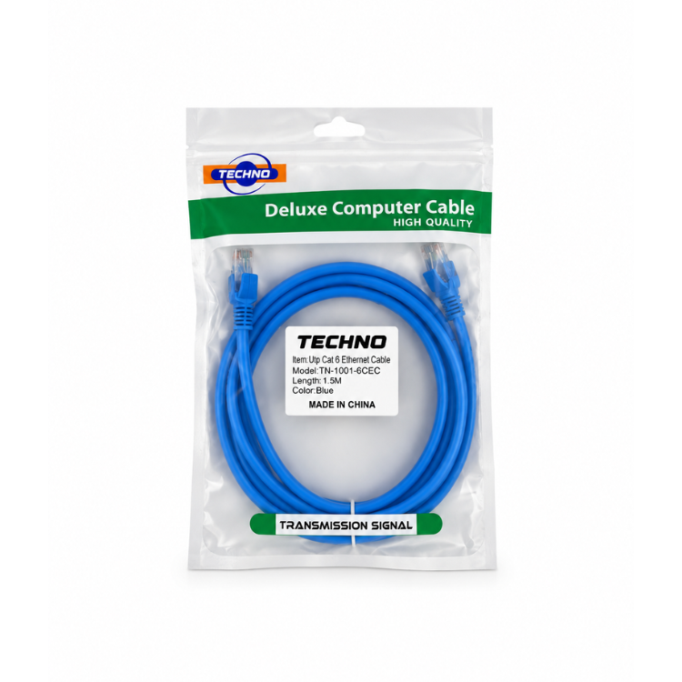 Techno  CAT 6 NETWORK PATCH - 1.5M Cable