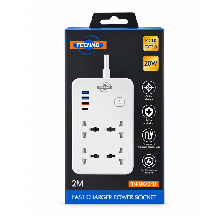 Techno TN-UK404U FAST CHARGER POWER SOCKET