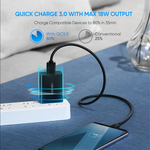 Ugreen USB-A 18W Fast Charging Power Adapter with QC3.0 UK (Black) – 70165