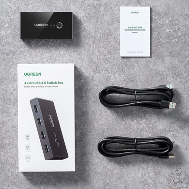 Ugreen 2 In 4 Out USB 3.0 Sharing Switch Box – 30768