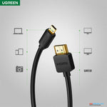 Ugreen 30102 Micro HDMI Male To HDMI Male 1.5m Cable