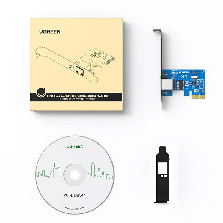 Ugreen 30771 Gigabit 10/100/1000Mbps PCI Express Network Adapter