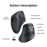 Ugreen Multi-mode Vertical Wireless Mouse – 25444