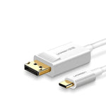 Ugreen USB Type C to DP Cable 1.5m (White) – 40420
