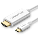 Ugreen USB Type C to HDMI Cable Male to Male 1.5m (White) – 30841