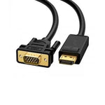 Ugreen 10247 DP Male to VGA Male Cable 1.5m (Black)